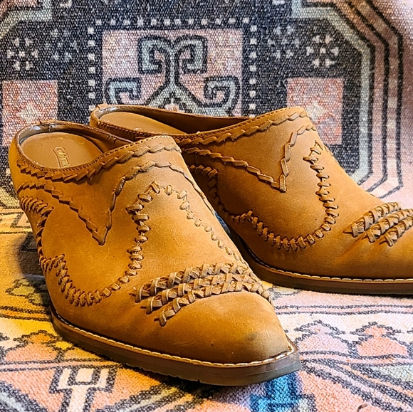 1990's Coldwater Creek Leather Mule Slides Size 8.5 - Picture 3 of 16